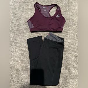 Reebok Speedwick Athletic Legging & Sports Bra Bundle